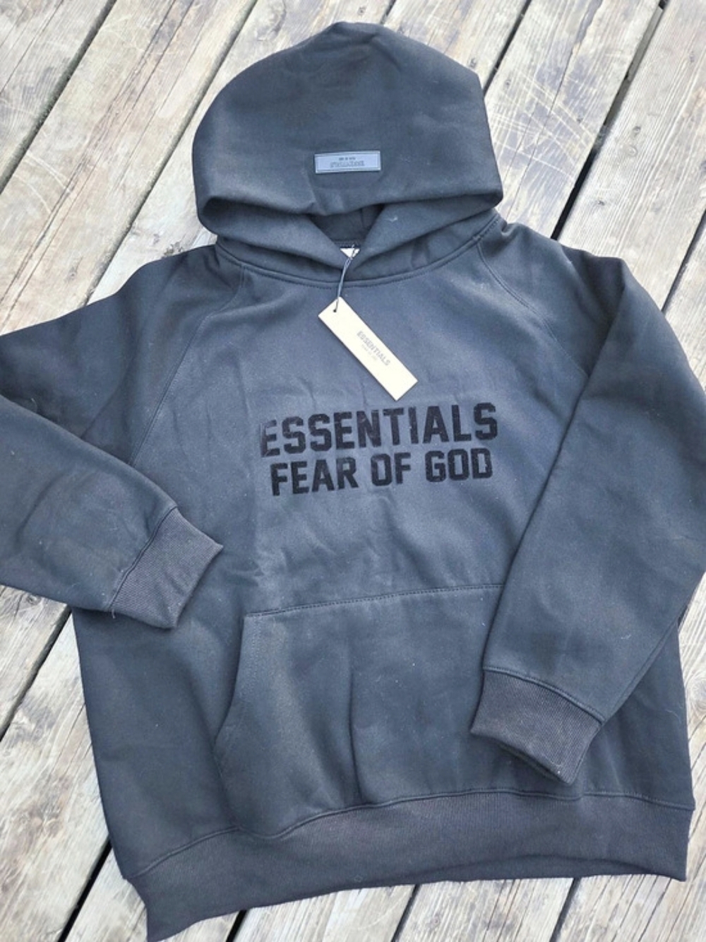 ESSENTIALS Fear of God Essentials Logo Hoodie in Black NWT